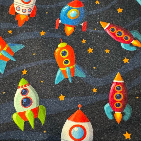 Little Bum Bums Rocket-ship Pattern Bamboo Mom Jogger Pants - Picture 2 of 4